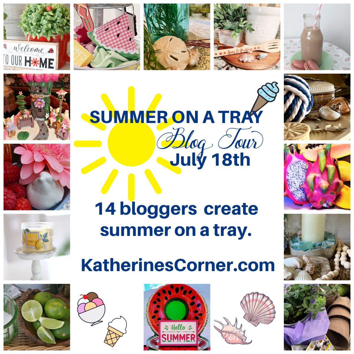 Summer on a Tray Blog Tour Graphic