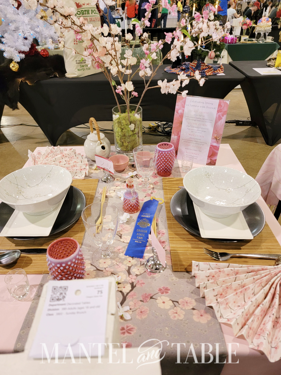 Japanese pink tablescape