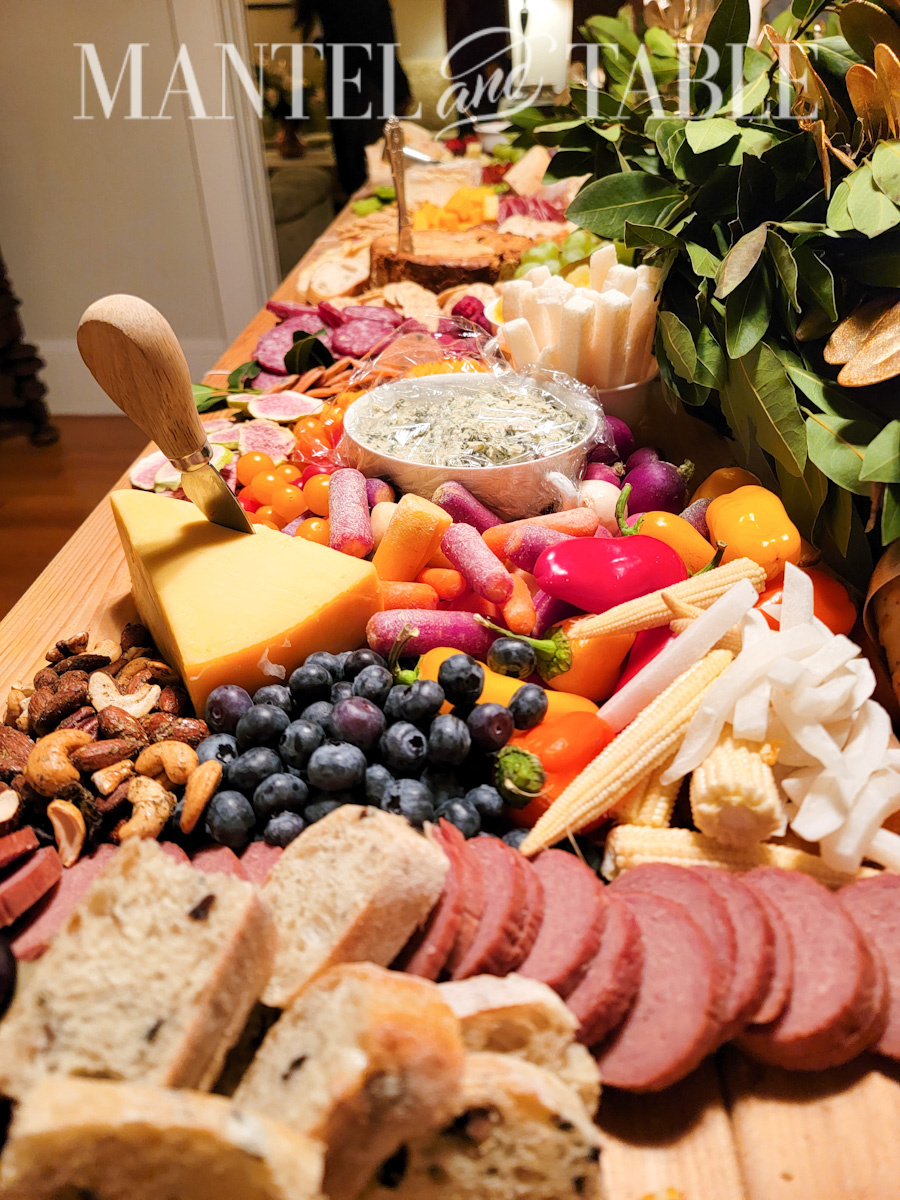 Grazing table closeup