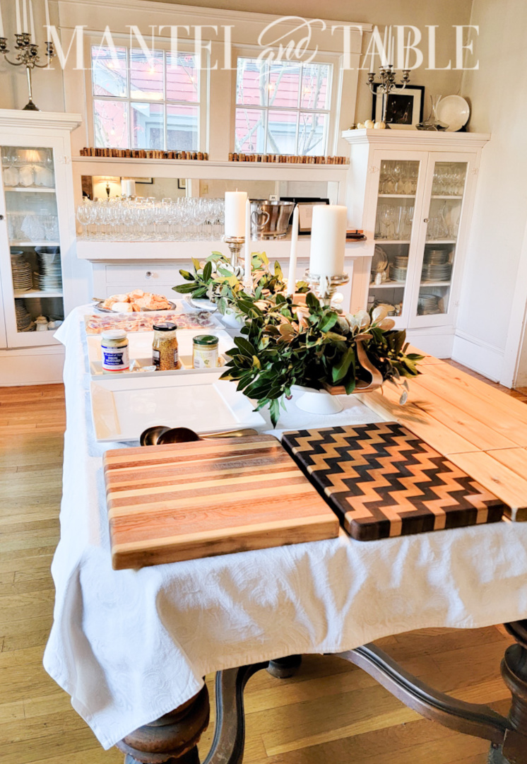 Grazing table during setup