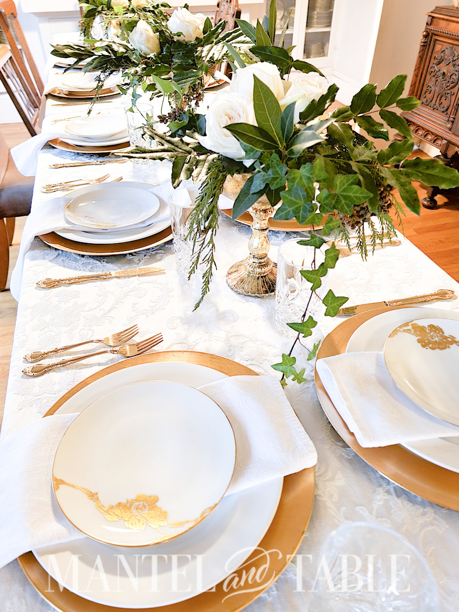 Formal table centerpiece closeup