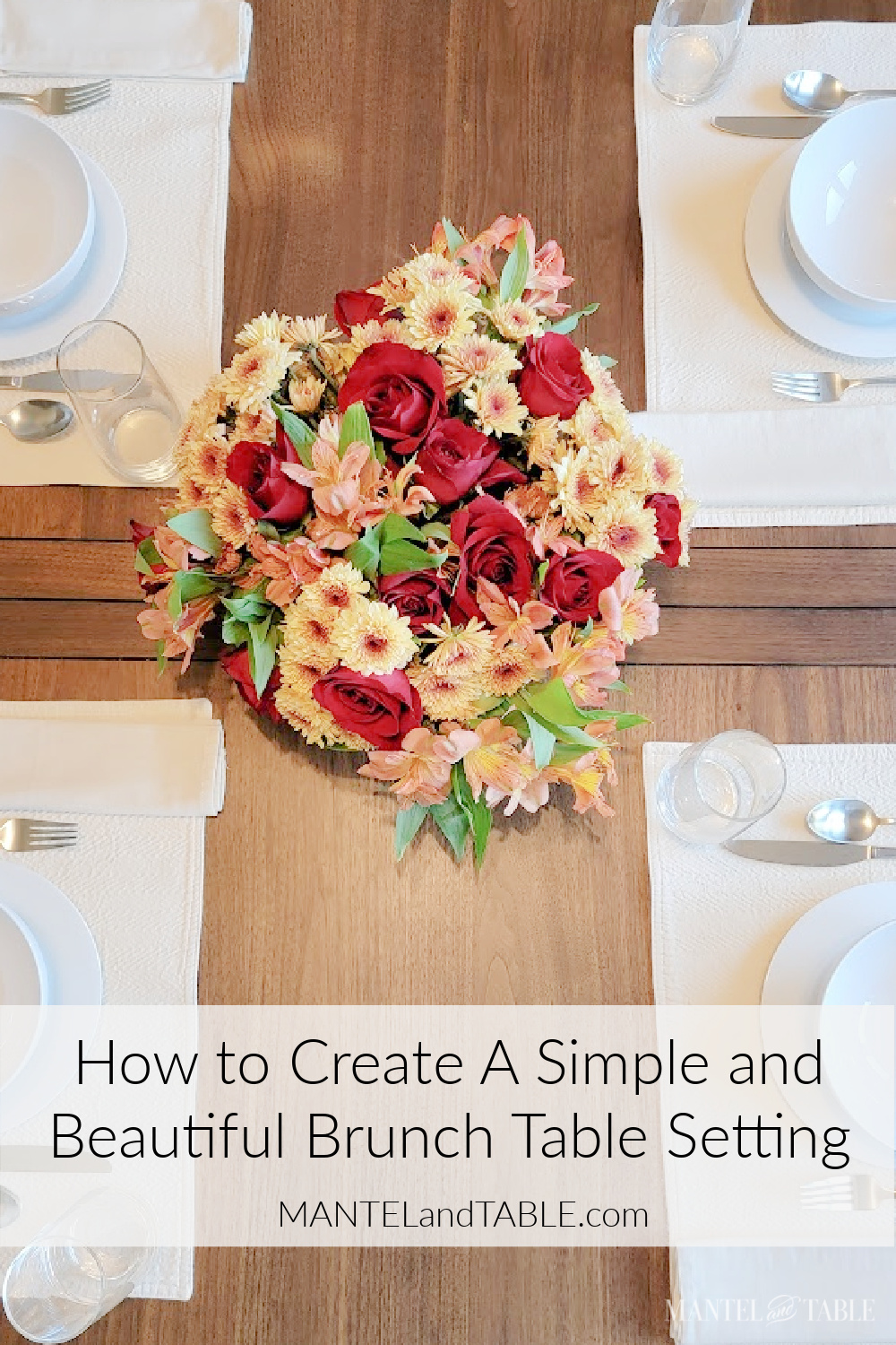 brunch table setting Pinterest banner