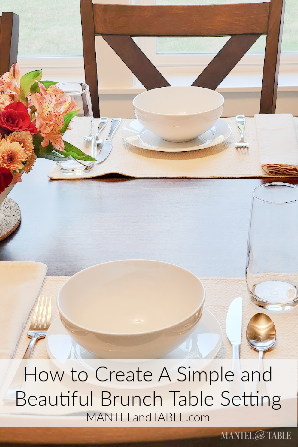 brunch table setting Pinterest banner 2
